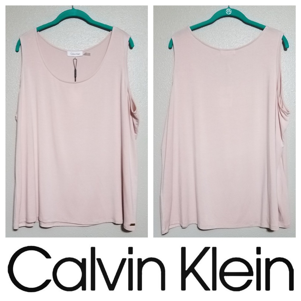 CALVIN KLEIN Pink Sleeveless Tank Top